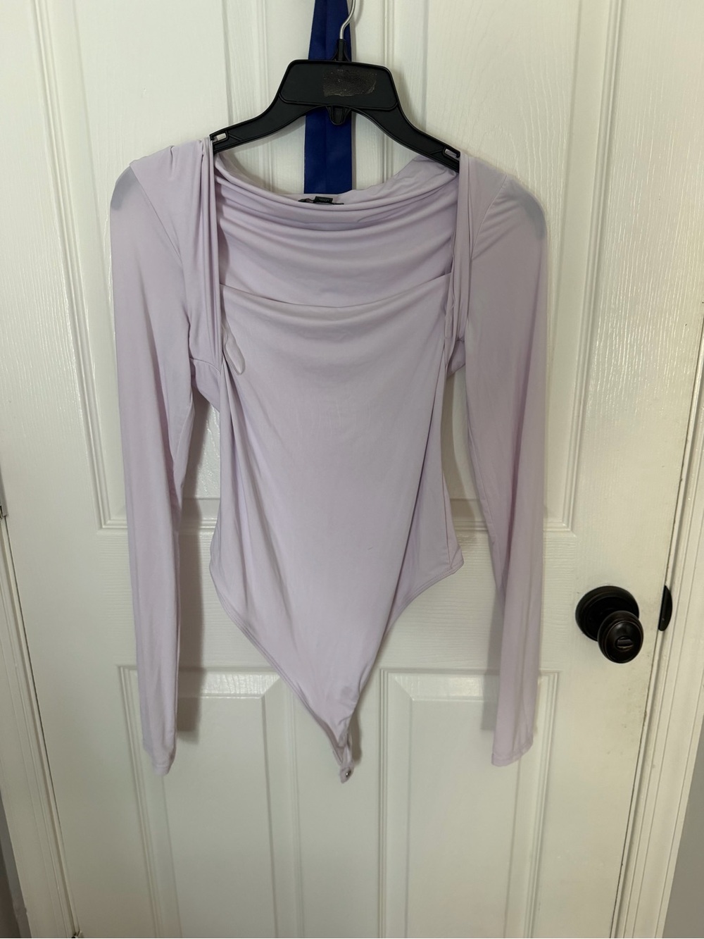 wild fable Long-Sleeve Draped Lilac Bodysuit